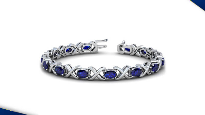 Evergreen Sapphire Bracelet with Oval Gemstones