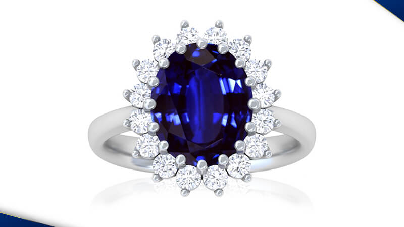 Vintage Sapphire Ring With Oval Gemstone