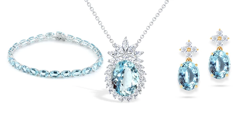 aquamarine jewelry pieces
