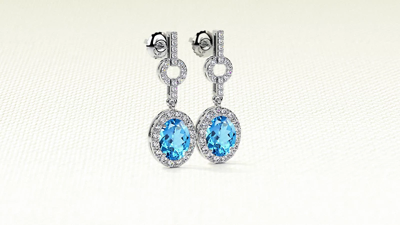 pair of topaz earrings