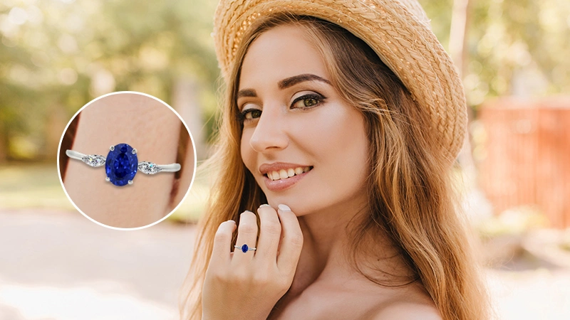 Marquise Side Stone Ring