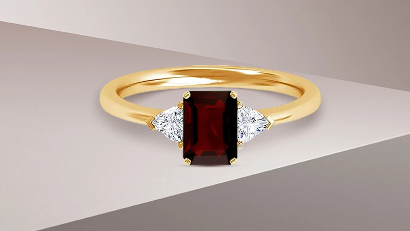 Three-Stone Spinel Rings