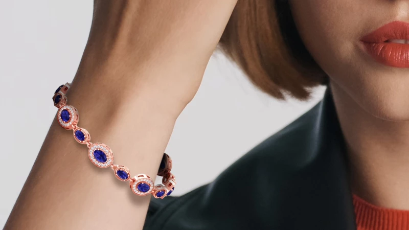 Glamorous Tanzanite and Diamond Bracelet
