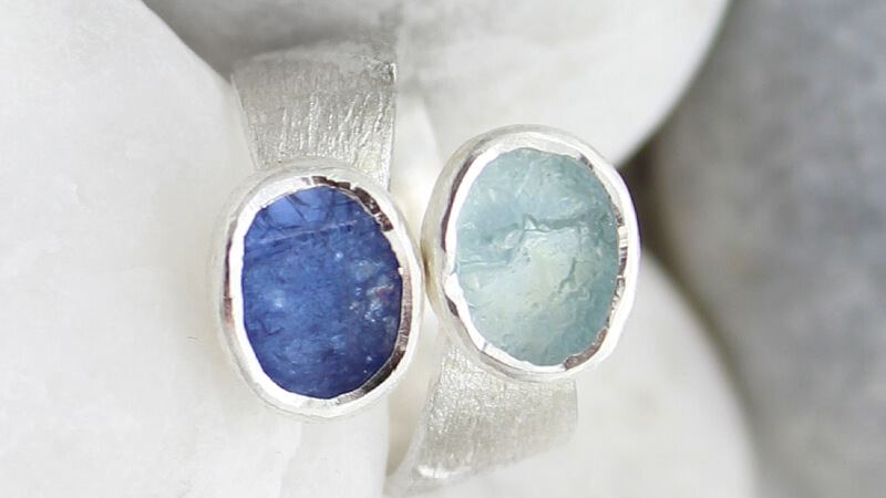 Aquamarine and Tanzanite Gemstones