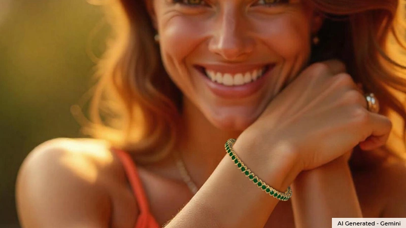 Emerald S-Link Bangle