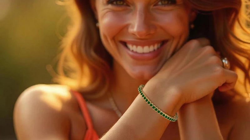 Emerald S-Link Bangle