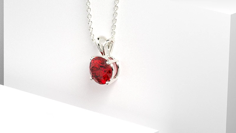 Solitaire Ruby Pendant