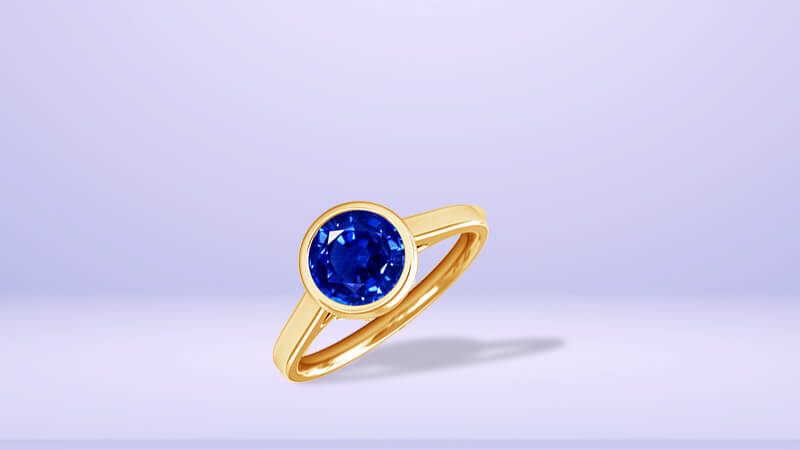 sapphire ring with the Bezel Setting