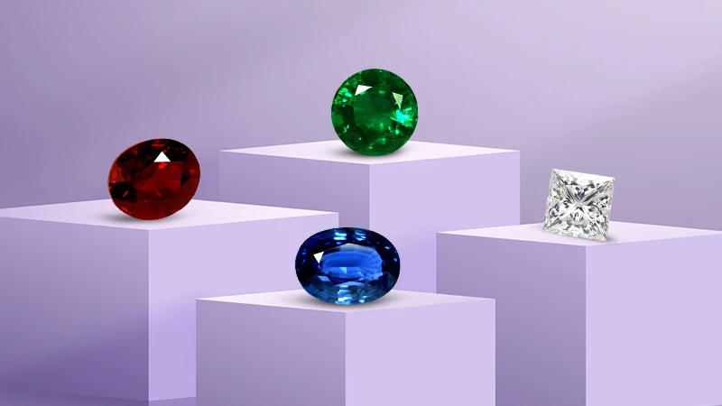 collection of precious gemstones
