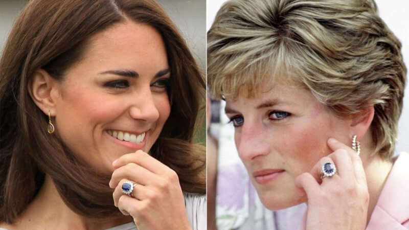 Princess Diana and Kate Middleton Blue Sapphire Rings