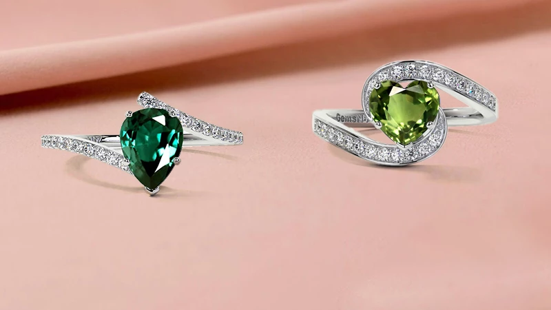pear-shaped alexandrite engagement ring