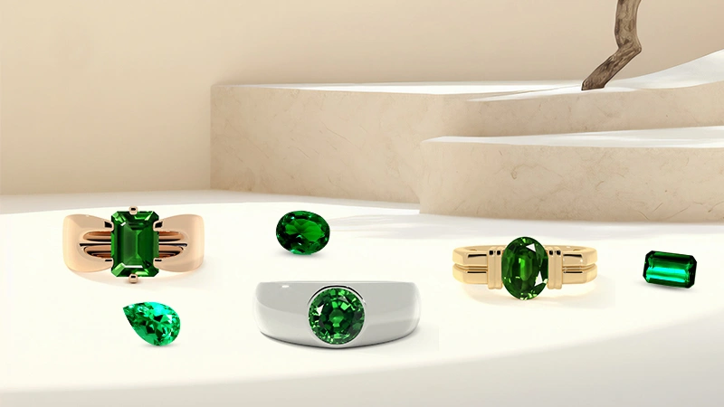 lab-created and natural emeralds