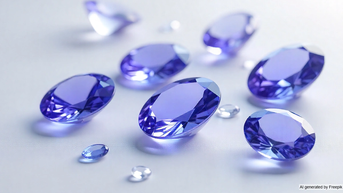 Natural tanzanite gemstones