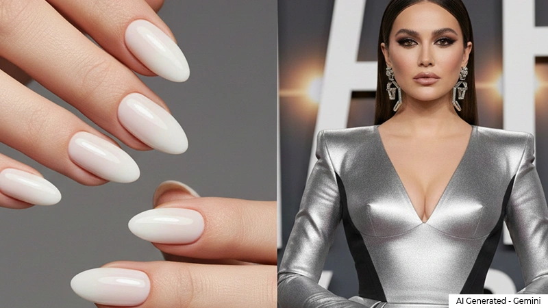 Milky White Nails