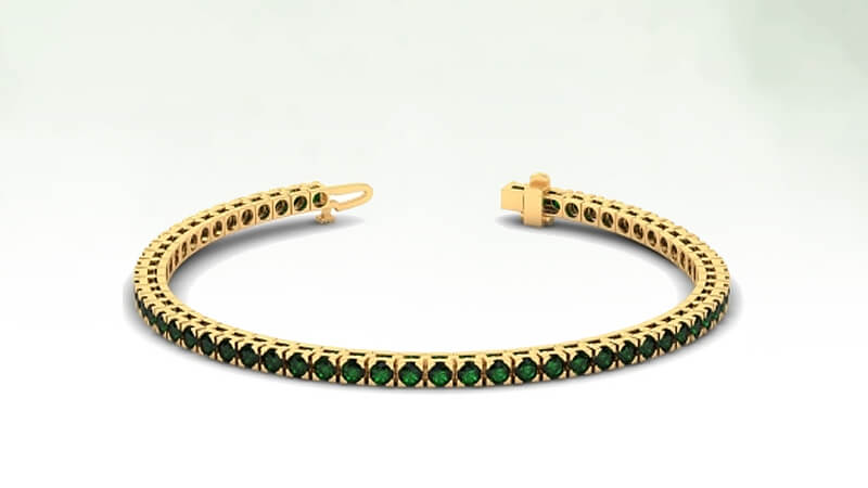 Emerald Gemstone Bracelet