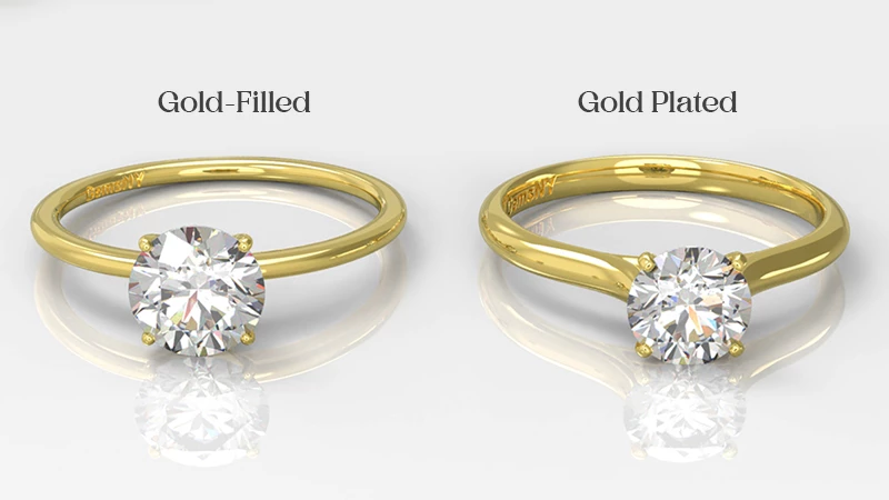 gold plated and gold filled rings