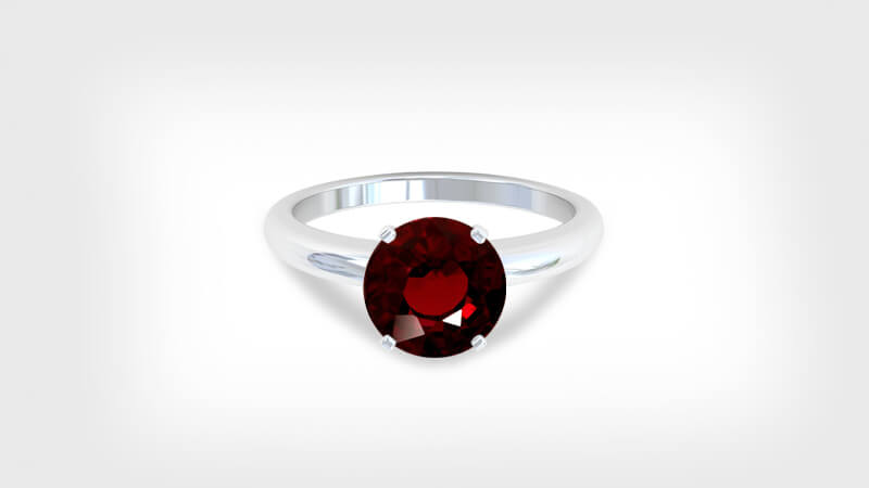 Ruby Solitaire Ring