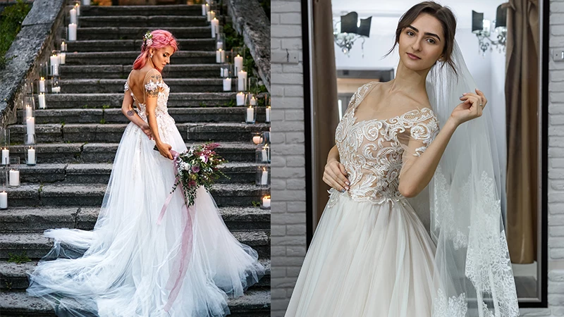 different bridal looks