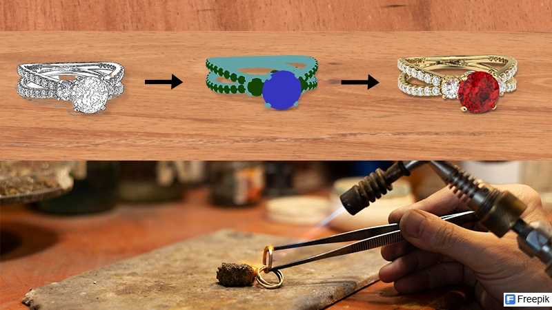 Custom jewelry in making