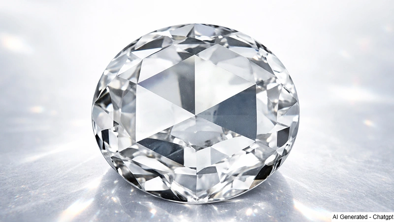 close up of a rose cut diamond