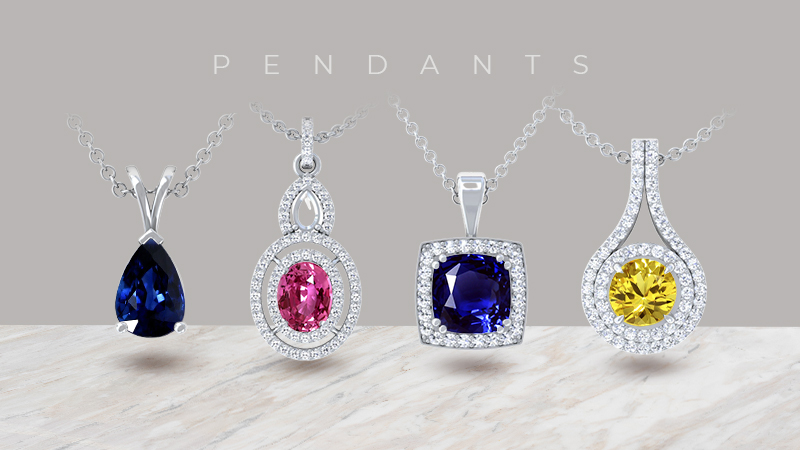 Sapphire Pendants on sale