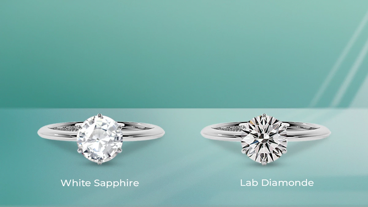 White Sapphire vs Lab Diamond