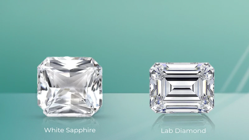 Shop white sapphire and lab diamond
