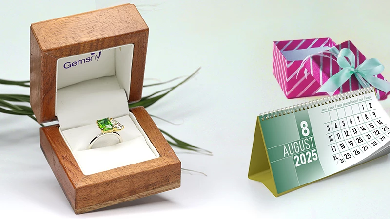 Green gemstone ring